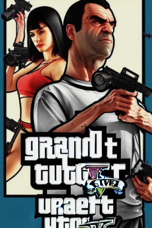 Prompt: grand theft auto 1 0 poster, uhd, arstation, 1 0 8 0 p, ultra realistic detail, jacqueline e, tafy, bo feng, love hate love