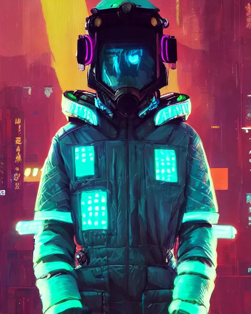 Prompt: wraith from apex legends, cyberpunk futuristic neon. reflective puffy coat, decorated with traditional japanese ornaments by ismail inceoglu dragan bibin hans thoma greg rutkowski alexandros pyromallis nekro rene maritte illustrated, perfect face, fine details, realistic shaded, fine - face, pretty face