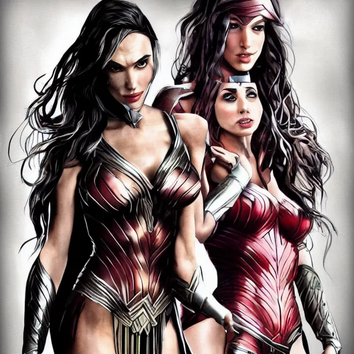 Image similar to picture of bimbofication of gal gadot, trending on deviantart, highly detailed, 4 kuhd