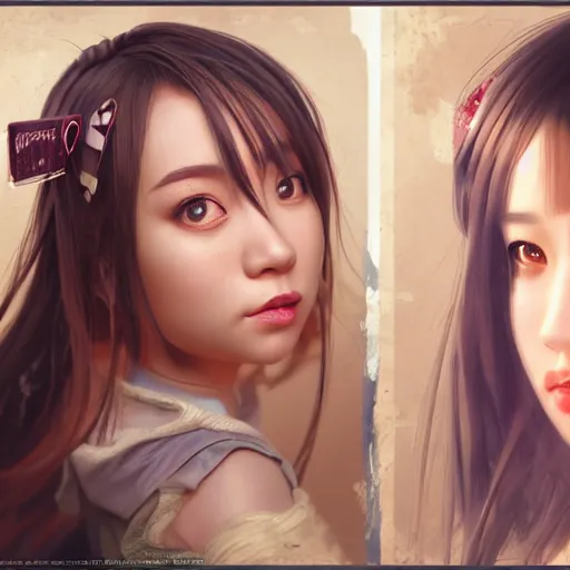 Image similar to realistic portrait of yasuho hiros, featured on cgsociety, matte painting, in focus