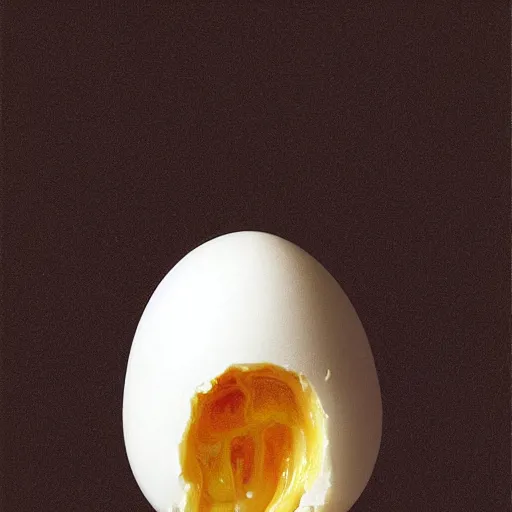 Image similar to a boiled egg with the shell peeling off revealing edward norton's face, highly detailed, dramatic lighting, concept art by caravaggio and greg rutkowski and artgerm