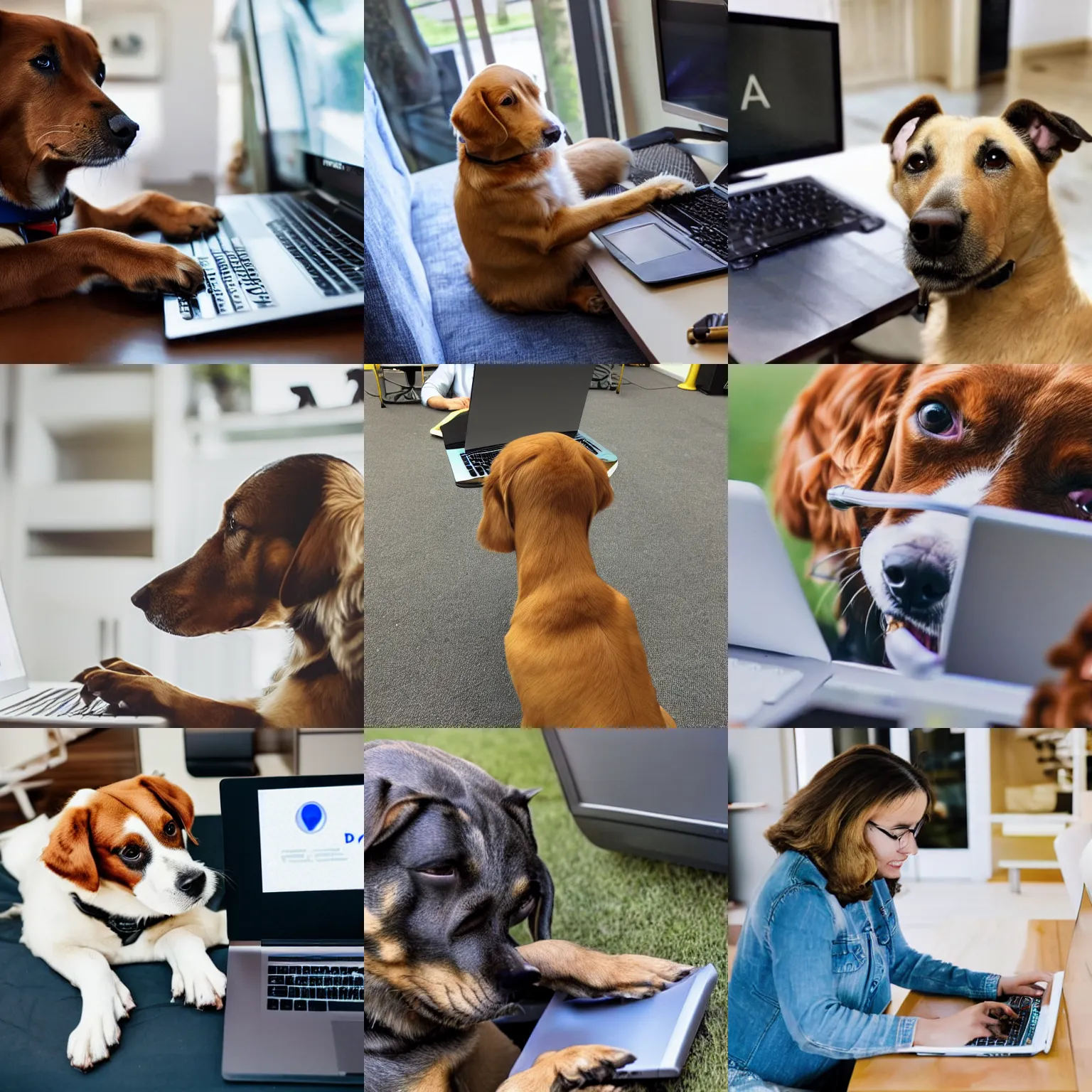 Image similar to a dog using computer