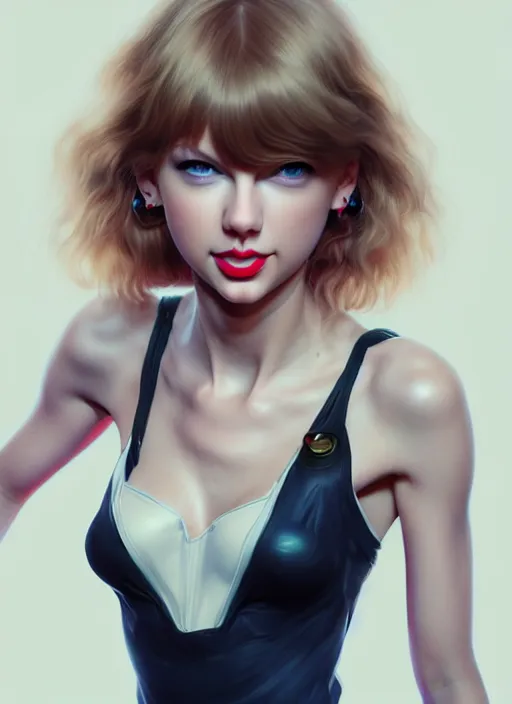 Image similar to taylor swift, evangelion, au naturel, hyper detailed, digital art, trending in artstation, cinematic lighting, studio quality, smooth render, frostbite 3 engine rendered, art style by klimt and nixeu and ian sprigger and wlop and krenz cushart