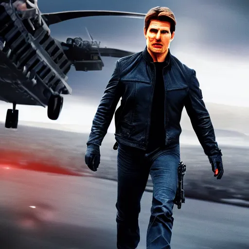 Image similar to tom cruise mission impossible movie poster concept