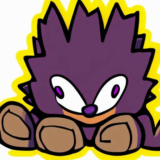 Image similar to cute hedgehog emote twitch waving lineart