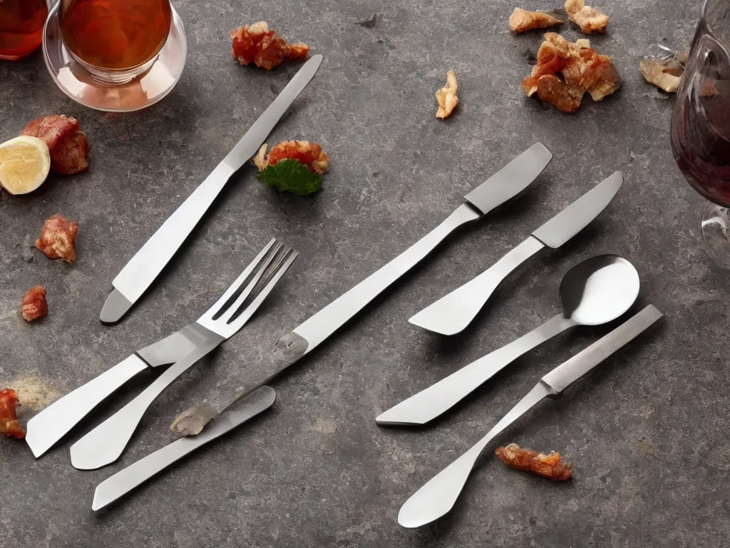 Prompt: impossible cutlery