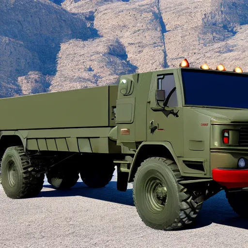 Image similar to high quality image of HIMARS in Cars movie, 8k, detailed