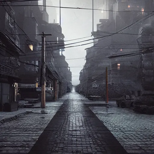 Prompt: streets of a city on the Moon, black sky, Neo Norilsk, Neo Kyiv, sci-fi, enchanting, photorealistic, intricate, very very beautiful, elegant, smooth, photorealistic, cinematic, Unreal Engine 5, by Evgeny Zubkov, by Marat Zakirov, trending on Behance