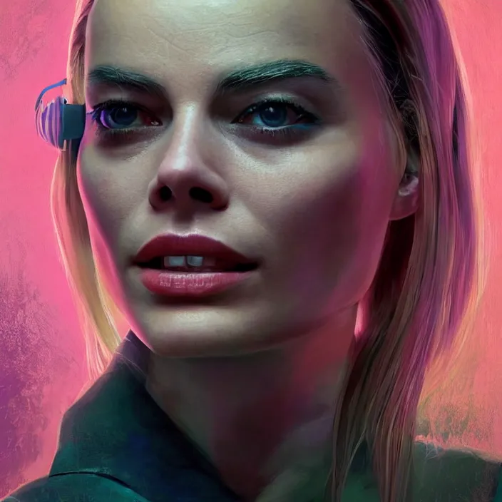 Prompt: portrait of Margot Robbie in The Matrix 2000. intricate abstract. intricate artwork. by Tooth Wu, wlop, beeple, dan mumford. octane render, trending on artstation, greg rutkowski very coherent symmetrical artwork. cinematic, hyper realism, high detail, octane render, 8k, iridescent accents