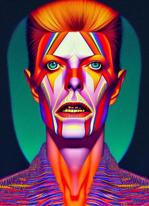 symmetry!! stunning portrait of david bowie aladdin | Stable Diffusion ...