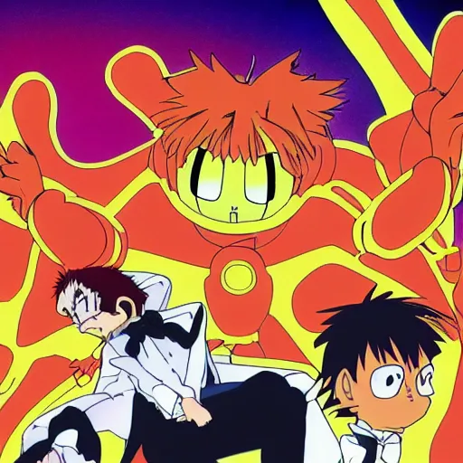 Image similar to garfield third impact, neon genesis evangelion, anime