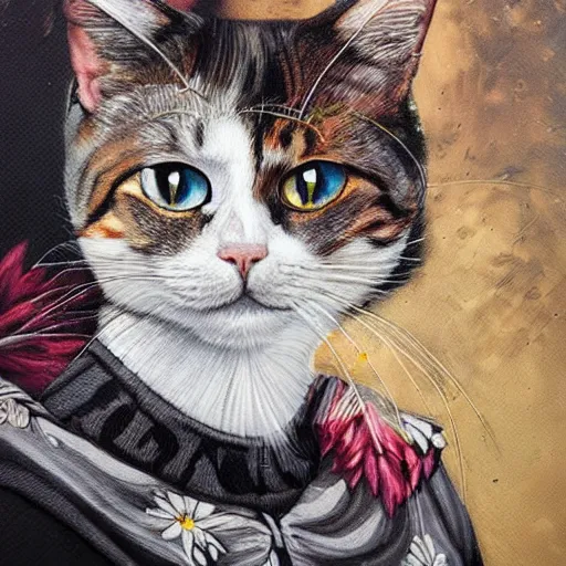 Image similar to a portrait of a cat character in a scenic environment by sandra chevrier, hyperdetailed, trending on artstation