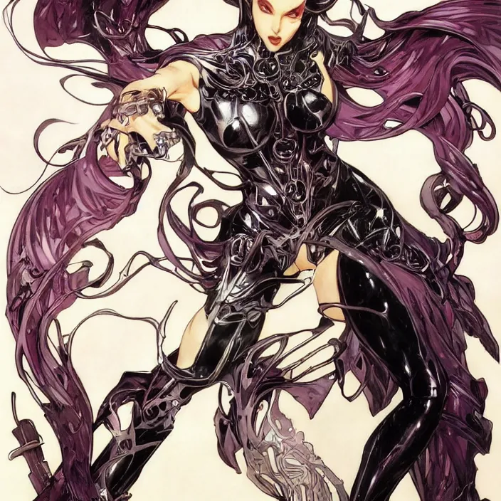 Prompt: a beautiful female super villain being evil, ultra realistic, concept art, intricate details, serious, powers, highly detailed, anime, 8 k, art by todd mcfarlane and artgerm and greg rutkowski and alphonse mucha