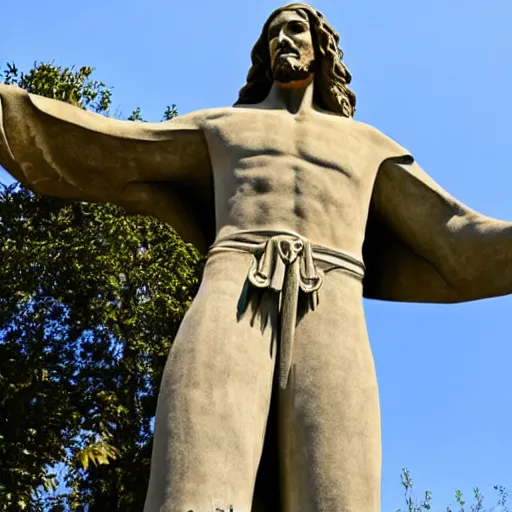 Image similar to giant concrete statue of Christ on a cross