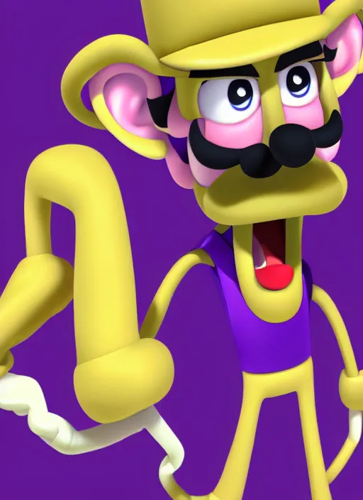 Prompt: a beautiful Waluigi