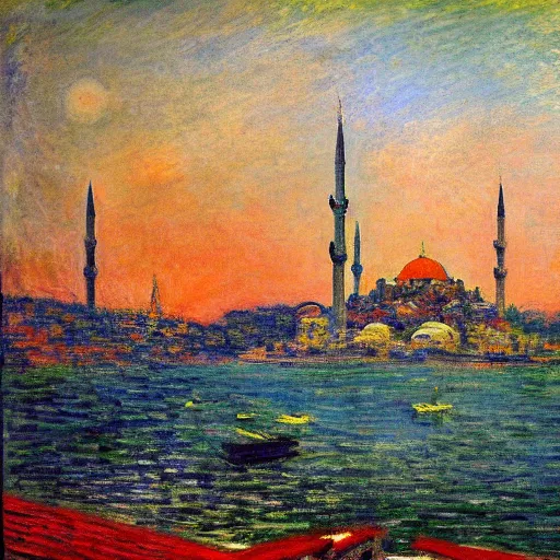 Prompt: Istanbul in the style of Monet