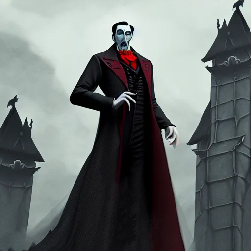 Image similar to the legend of count dracula in roblox, illustration, very detailed, fantasy, dramatic, intricate, elegant, highly detailed, digital painting, artstation, concept art, smooth, sharp focus, illustration, art by Gustave Dore, octane render