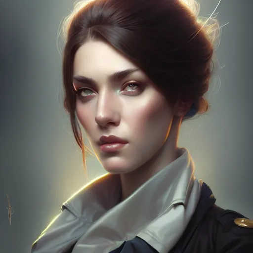 Image similar to Portrait of a seductive lady engineer, highly detailed, digital painting, artstation, concept art, smooth, sharp focus, illustration by Artgerm and Tom Bagshaw and Greg Rutkowski