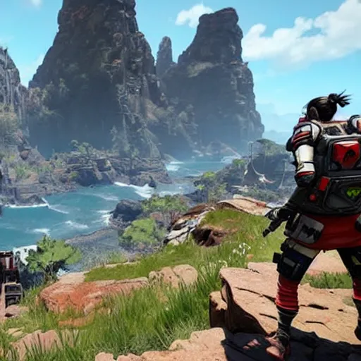 Image similar to A screenshot from Apex Legends