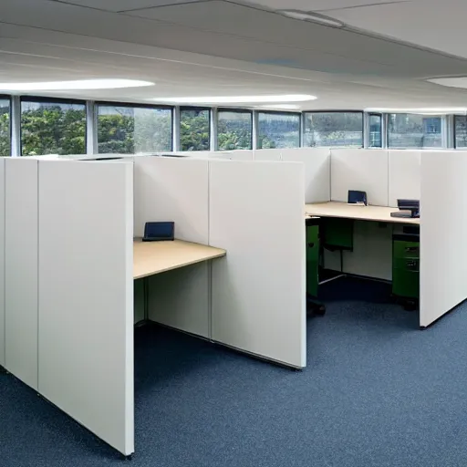 Prompt: Hironymous Bosch office cubicles