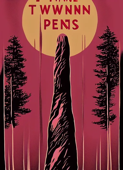 Image similar to twin peaks movie poster art by francesco francavilla
