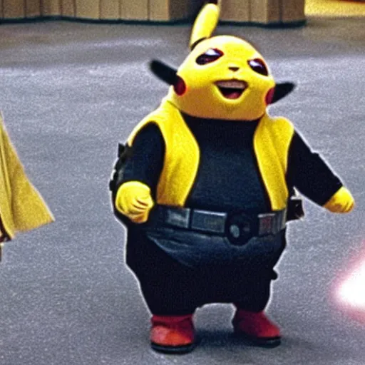 Prompt: danny devito as pikachu in star wars