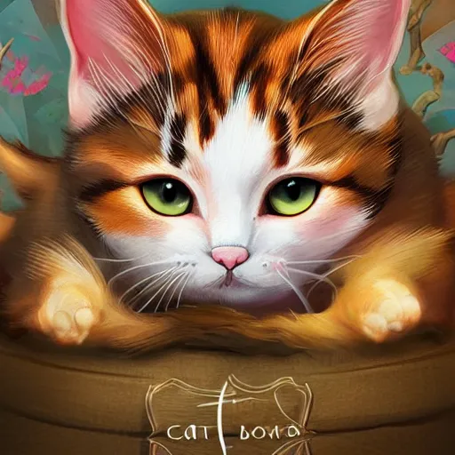 Image similar to cat theme logo, cat theme banner, cat design, art photography style, trending on artstation, warm light, lovely and cute, fantasy art, 8 k resolution