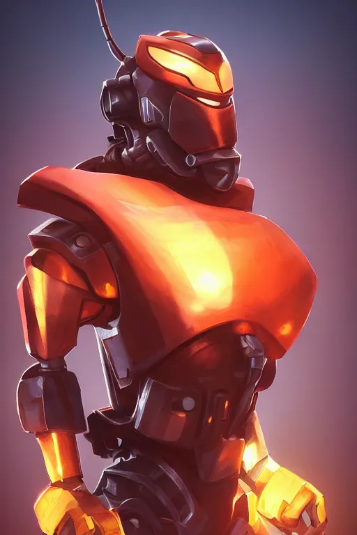 Image similar to epic mask helmet robot ninja portrait stylized as fornite style game design fanart by concept artist gervasio canda, behance hd by jesper ejsing, by rhads, makoto shinkai and lois van baarle, ilya kuvshinov, rossdraws global illumination radiating a glowing aura global illumination ray tracing hdr render in unreal engine 5