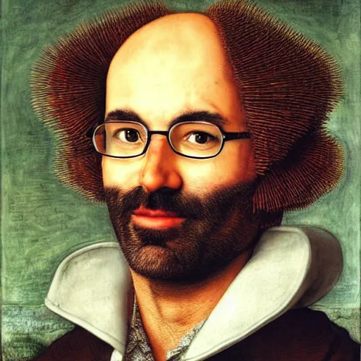 Prompt: Michael Vsauce by Giuseppe Arcimboldo