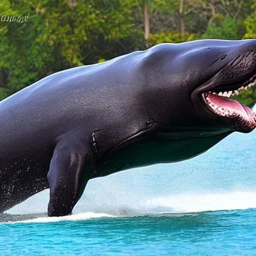 Prompt: Rottweiler whale hybrid