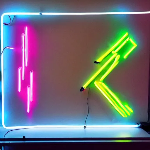 Image similar to margot robbie as 3 d neon art, hyper detailed