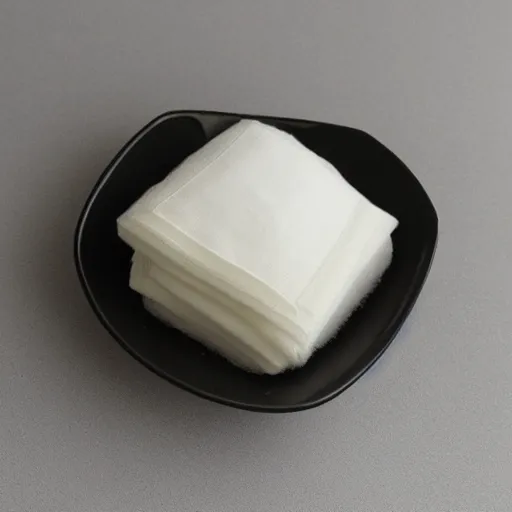 Prompt: “a square white sachet”