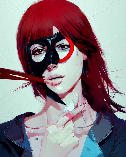 Image similar to a ultradetailed beautiful painting of a stylish woman with an eyepatch over her left eye, by conrad roset, greg rutkowski and makoto shinkai trending on artstation