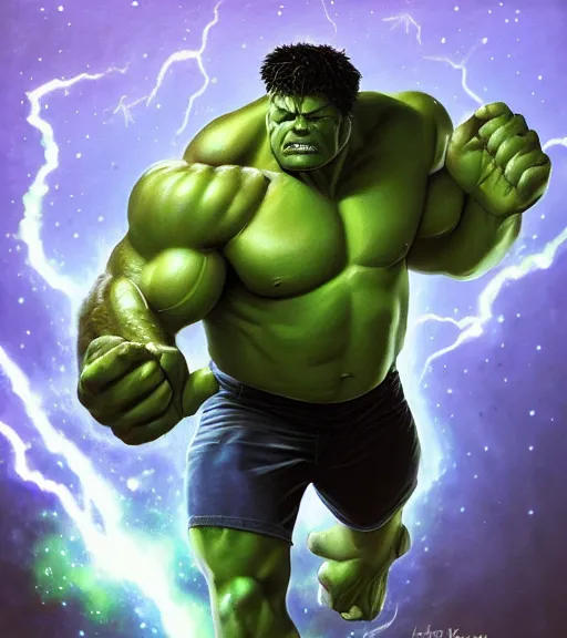 Image similar to cosmic hulk. realism art, high detailed, fine art, trending on artstation, smooth draw, perfect lightning, sharp focus.