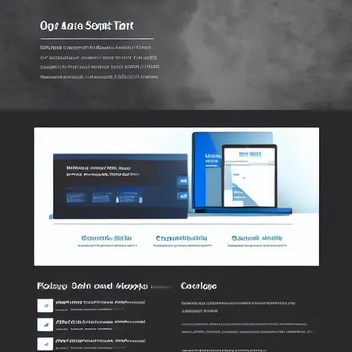 Prompt: a saas landing page template designed by davinci 4 k detailed