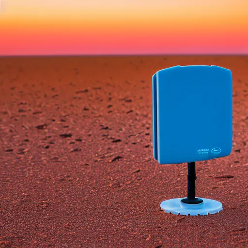 Image similar to rugged weather station sensor antenna for monitoring the australian desert, XF IQ4, 150MP, 50mm, F1.4, ISO 200, 1/160s, dawn