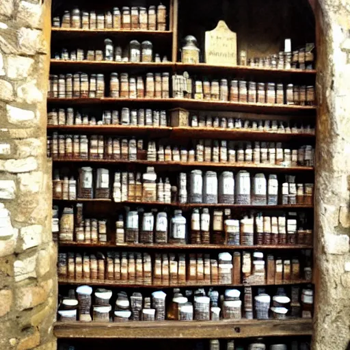 Image similar to 12th century apothecary shop