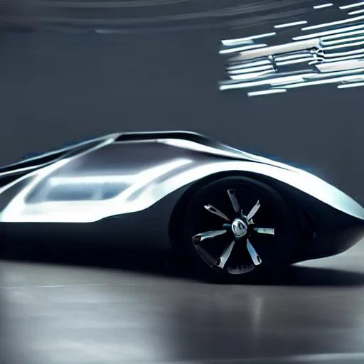 Image similar to concept car : motherboard forms zaha hadid architecture brutalist sci-fi futuristic setting ultra realistic photography, keyshot render, octane render, unreal engine 5 render , high oiled liquid glossy specularity reflections, ultra detailed, 4k, 8k, 16k blade runner 2049 Cyberpunk 2077 ghost in the shell thor 2 marvel film : tilt shift: sharp focus