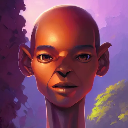 Image similar to portrait of a humanoid ant face, jungle background, purple sky, behance hd artstation by jesper ejsing by rhads, makoto shinkai and lois van baarle, ilya kuvshinov, ossdraws