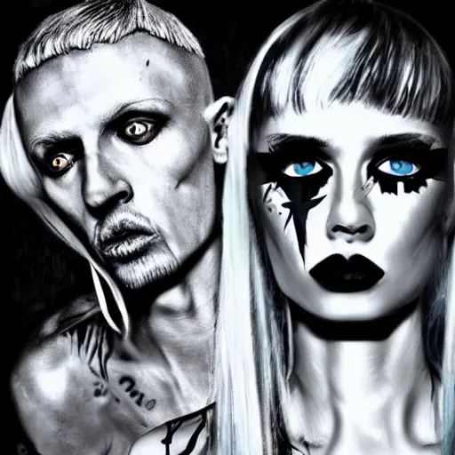 Prompt: zeff art style die antwoord photo realistic