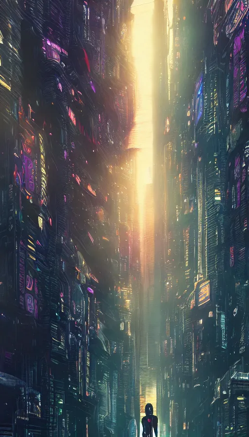 Image similar to a beautiful young Black woman, cyberpunk, Blade Runner city background, highly detailed, 8K, artstation, illustration, art by Gustav Klimt