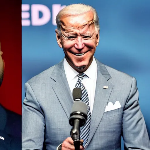 Image similar to (((joe biden))) meets !!!joe budden!!! famous rapper joe budden. radio host joe budden. budden budden budden