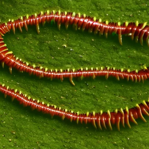 Image similar to centipede with human feet, macro, nature