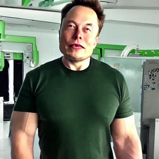 Image similar to elon musk as the incredible hulk