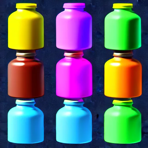 Prompt: an old bottle isometric 3 d icons for mobile game, 8 k resolution, gamedesign, octane render, blender 3 d