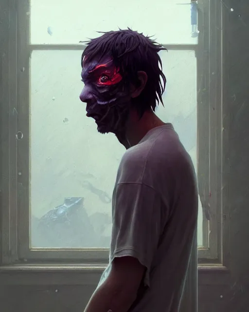 Prompt: highly detailed surreal vfx portrait of a crack cocaine heroin addict, eye bags, grime, unkempt, depression stephen bliss, unreal engine, greg rutkowski, loish, rhads, beeple, makoto shinkai and lois van baarle, ilya kuvshinov, rossdraws, tom bagshaw, alphonse mucha,