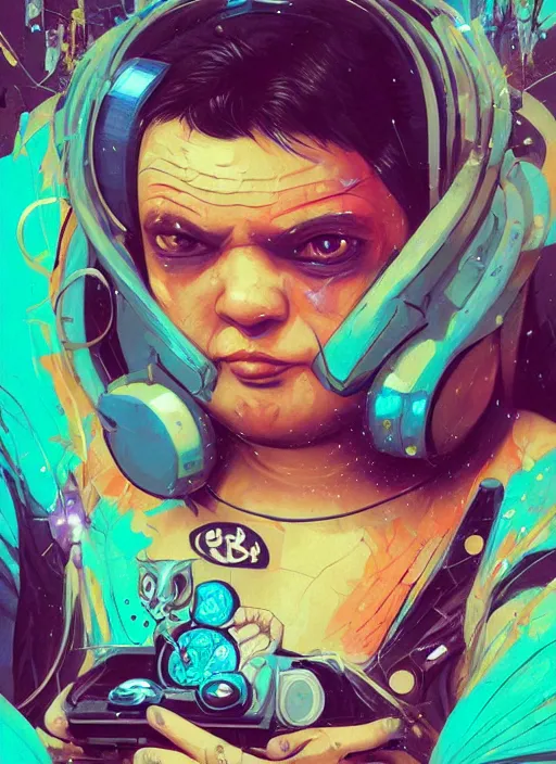 Image similar to beautiful portrait of lofi cyberpunk snorlax, by Tristan Eaton, Stanley Artgermm, Tom Bagshaw, Greg Rutkowski, Carne Griffiths, trending on DeviantArt, face enhance, hyper detailed. trending on Artstation, 8k, masterpiece, graffiti paint, fine detail, full of color, intricate detail, golden ratio illustration