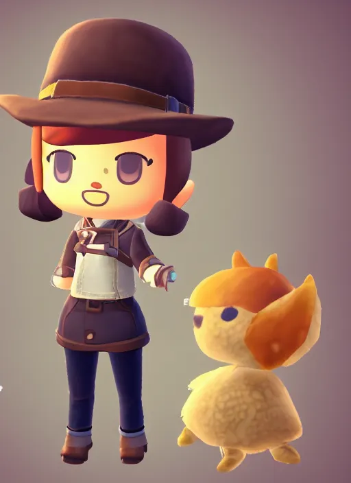 Image similar to female explorer mini cute girl, adoptable, highly detailed, rendered, ray - tracing, cgi animated, 3 d demo reel avatar, style of maple story and animal crossing, maple story indiana jones, cool clothes, soft shade, soft lighting, portrait pose