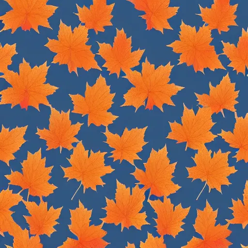 Prompt: maple leaf pattern wallpaper, vector, symmetrical, fall colors, 4 k