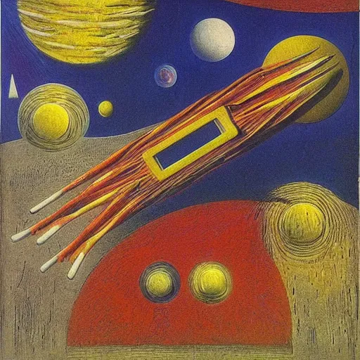 Prompt: Liminal space in outer space by Max Ernst